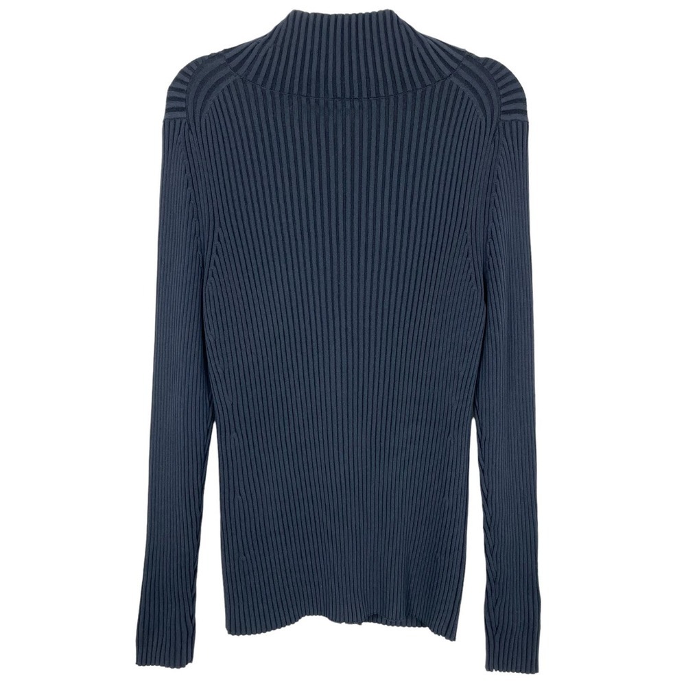 COS Blue Ribbed Stretch Full-Zip Jacket | Large - Picture 5 of 9